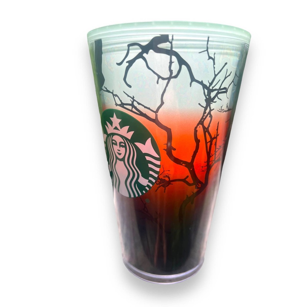 Starbucks RAVEN'S PERCH 2022 Halloween 16 oz Cold Cup *Glow in the Dark* - Picture 2 of 13